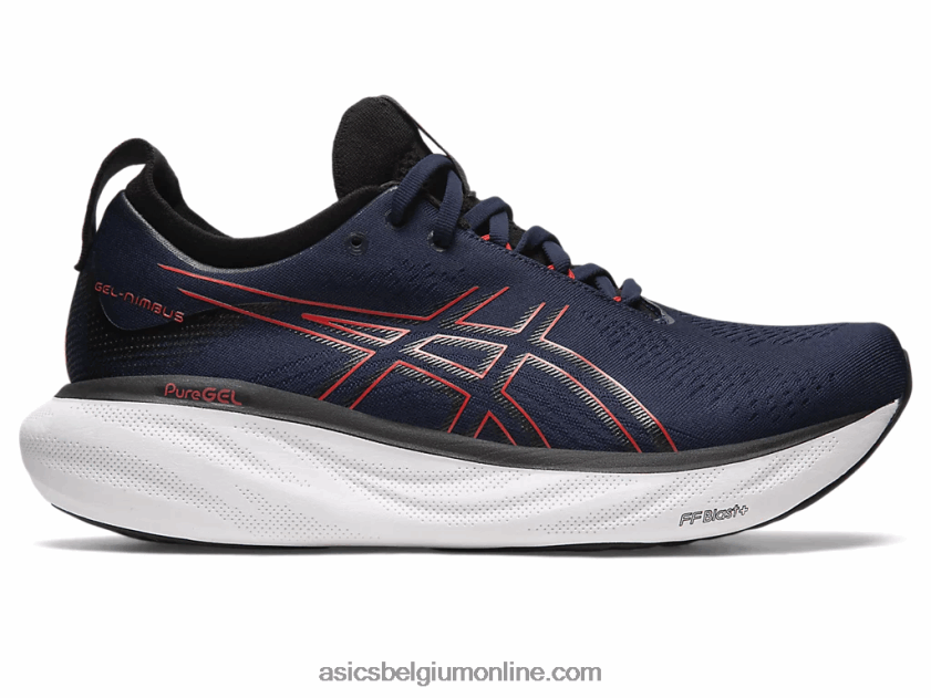 gelnimbus 25 V6HXR2333 middernacht/elektrisch rood Asics