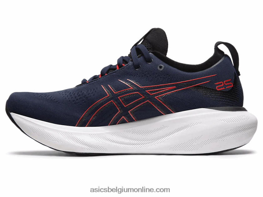 gelnimbus 25 V6HXR2333 middernacht/elektrisch rood Asics