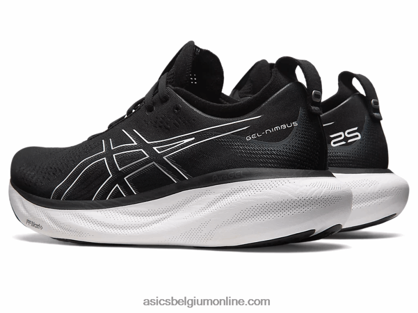 gelnimbus 25 breed V6HXR2340 zwart/puur zilver Asics