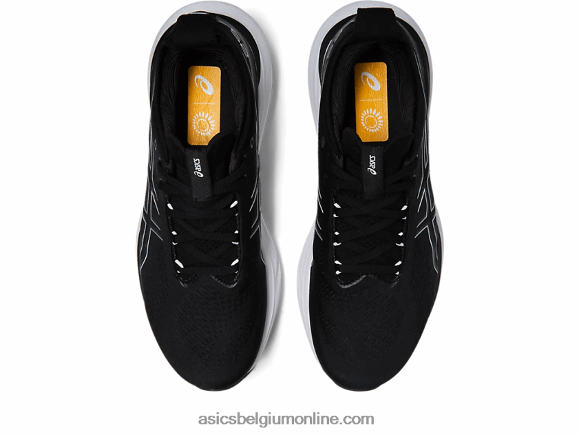 gelnimbus 25 breed V6HXR2340 zwart/puur zilver Asics