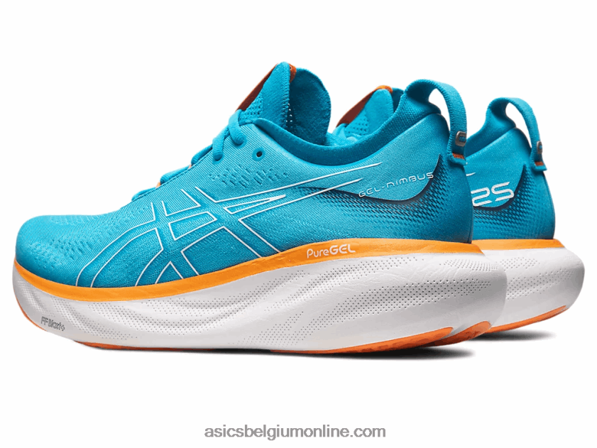 gelnimbus 25 breed V6HXR2341 eilandblauw/sunperzik Asics
