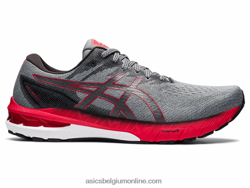 gt-2000 10 V6HXR21646 middengrijs/elektrisch rood Asics