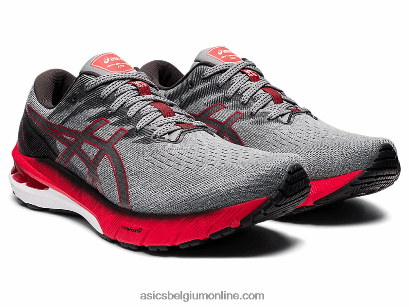 gt-2000 10 V6HXR21646 middengrijs/elektrisch rood Asics
