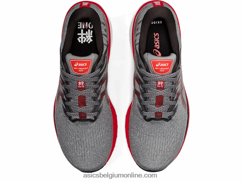 gt-2000 10 V6HXR21646 middengrijs/elektrisch rood Asics