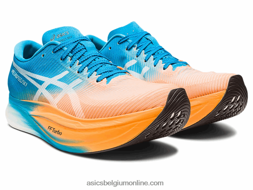 metasnelheid sky+ V6HXR2586 oranje pop/eilandblauw Asics