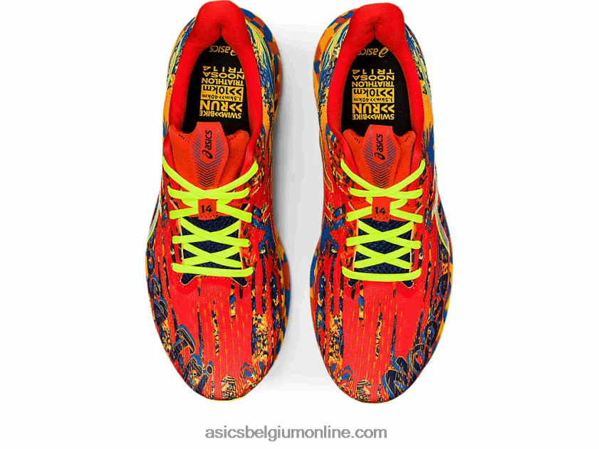 noosa tri 14 V6HXR21155 cherrytomaat/veiligheidsgeel Asics