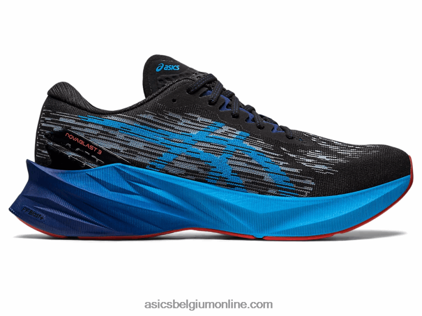 novablast 3 V6HXR2377 zwart/eilandblauw Asics