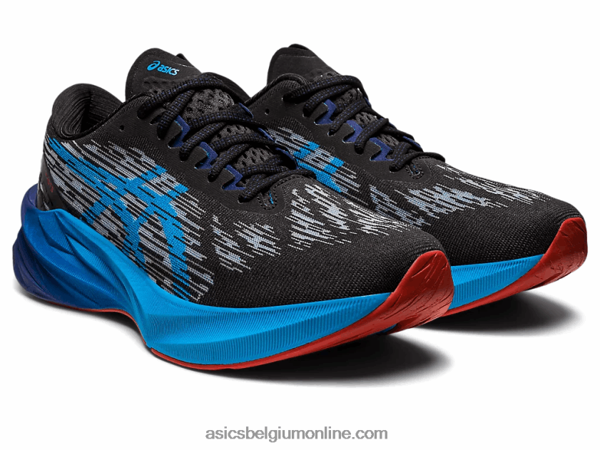 novablast 3 V6HXR2377 zwart/eilandblauw Asics