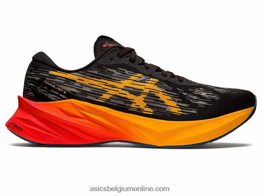 novablast 3 V6HXR2939 zwart/oranje Asics