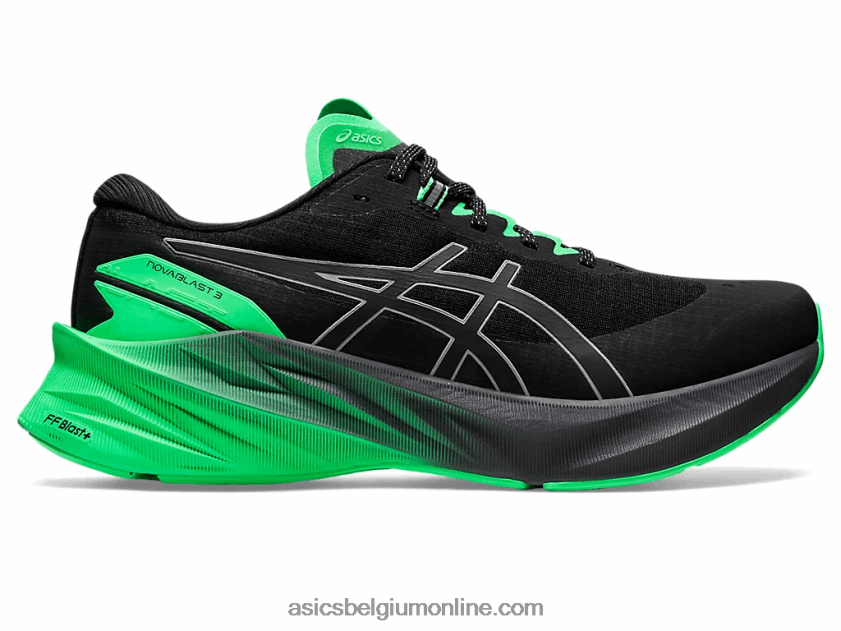 novablast 3 lite show V6HXR2739 zwart/nieuw blad Asics