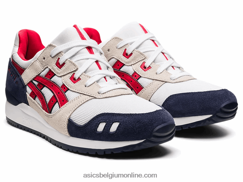 gel-lyte iii og V6HXR21903 wit/klassiek rood Asics