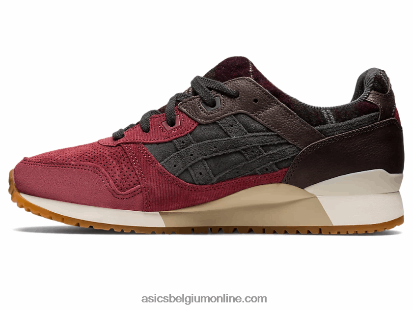 gel-lyte iii og V6HXR2747 borst rood/obsidiaan grijs Asics