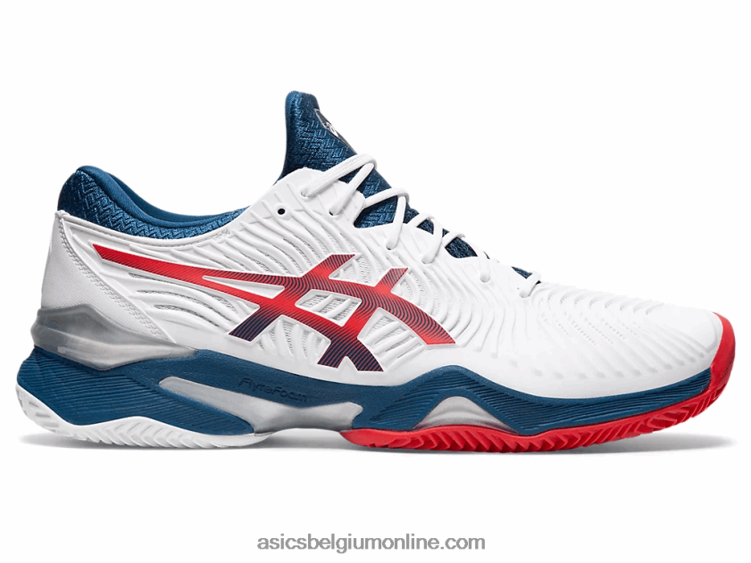 baan ff 2 klei V6HXR21995 wit/makoblauw Asics