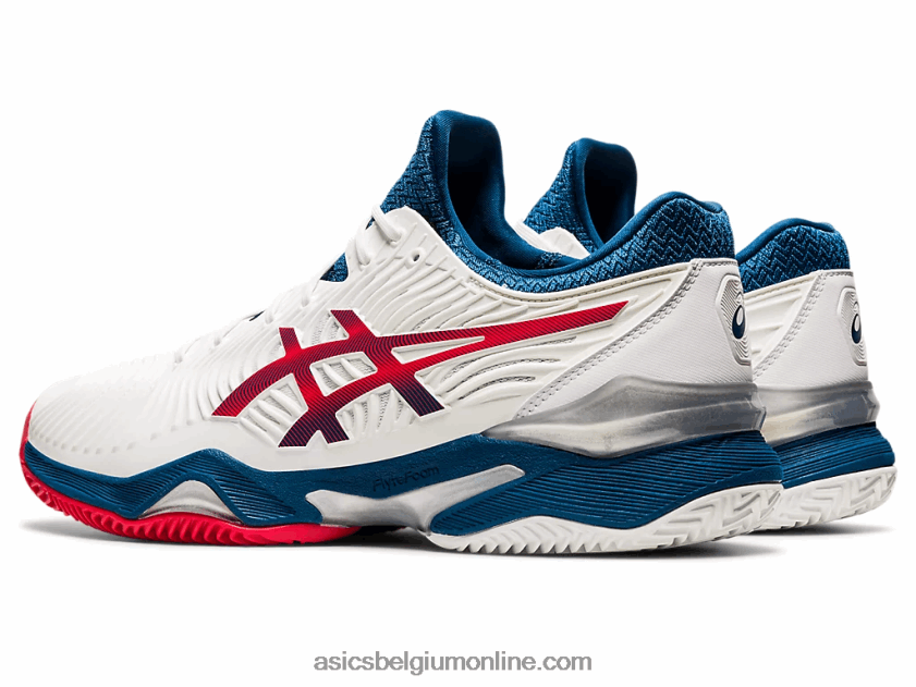 baan ff 2 klei V6HXR21995 wit/makoblauw Asics