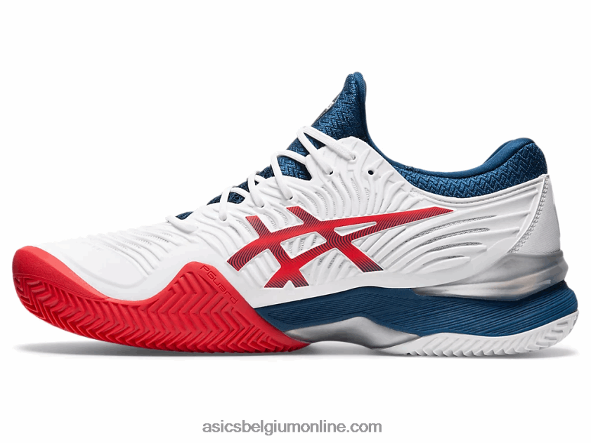 baan ff 2 klei V6HXR21995 wit/makoblauw Asics