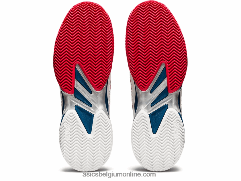 baan ff 2 klei V6HXR21995 wit/makoblauw Asics