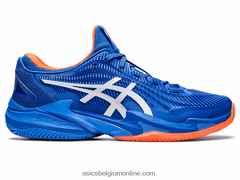baan ff 3 novak klei V6HXR2568 tonijn blauw/wit Asics