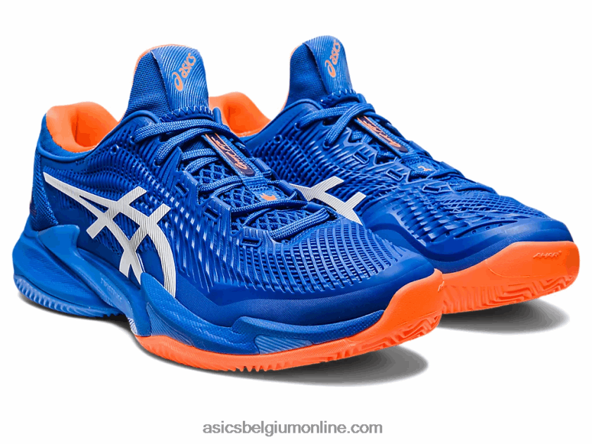 baan ff 3 novak klei V6HXR2568 tonijn blauw/wit Asics