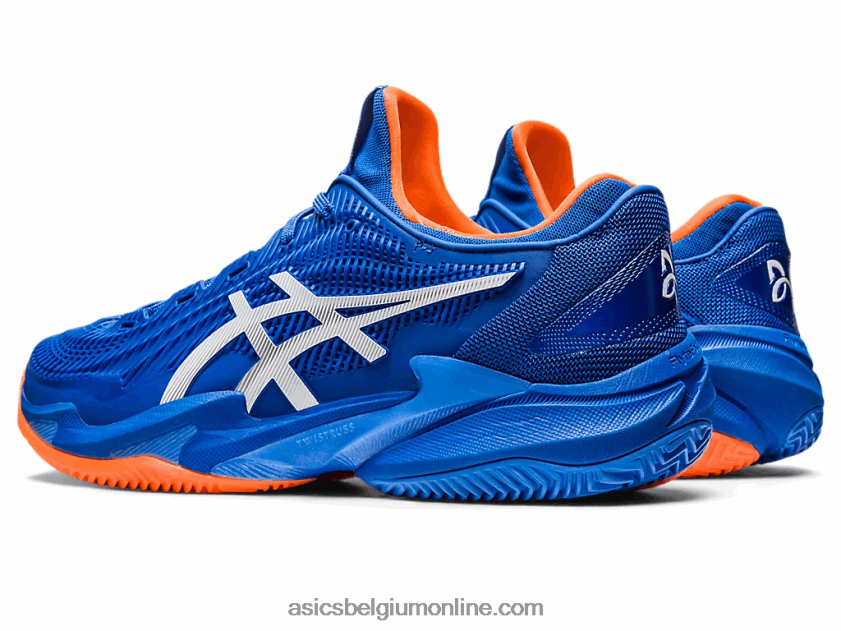 baan ff 3 novak klei V6HXR2568 tonijn blauw/wit Asics