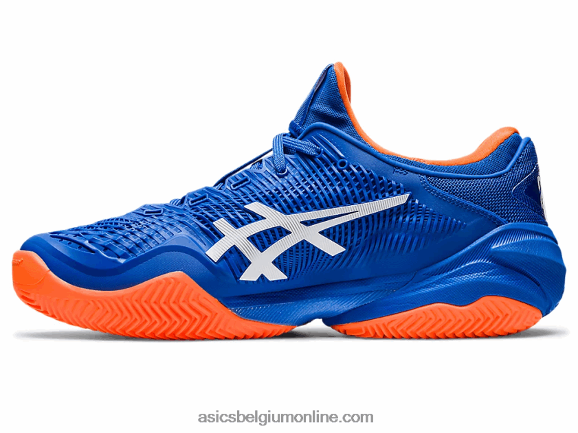 baan ff 3 novak klei V6HXR2568 tonijn blauw/wit Asics