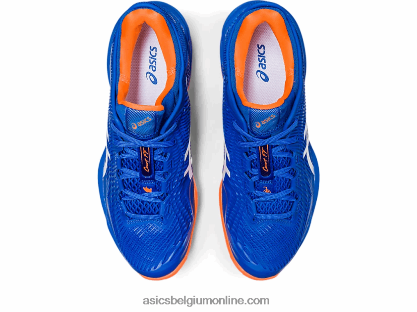 baan ff 3 novak klei V6HXR2568 tonijn blauw/wit Asics