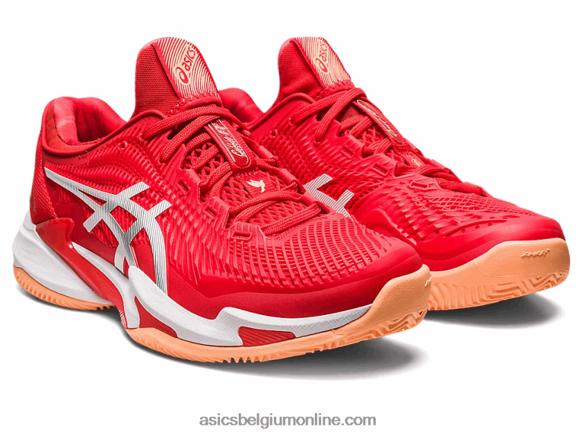 baan ff 3 novak klei V6HXR274 vurig rood/wit Asics