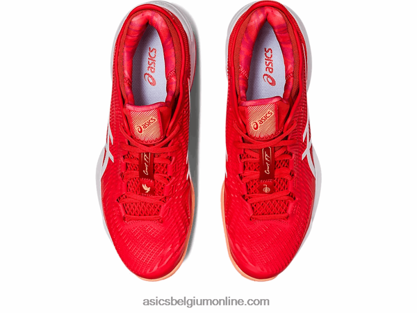 baan ff 3 novak klei V6HXR274 vurig rood/wit Asics