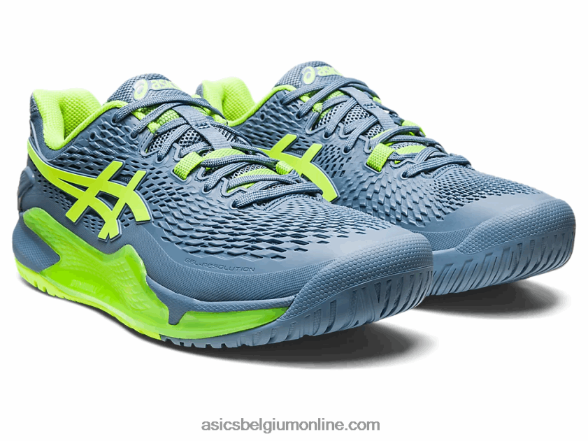 gel-resolutie 9 breed V6HXR2364 staalblauw/gevarengroen Asics