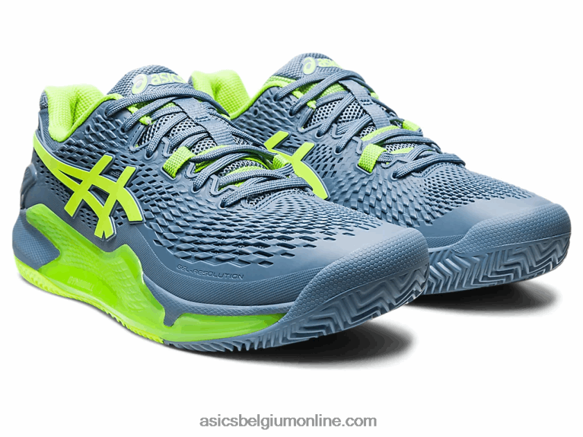 gel-resolutie 9 klei V6HXR2398 staalblauw/gevarengroen Asics