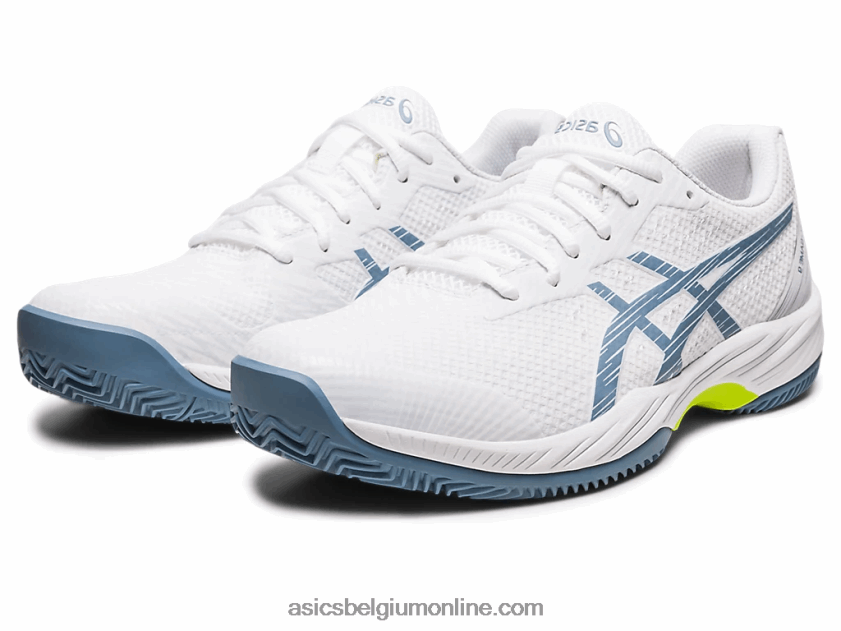 gel-spel 9 klei/oc V6HXR2439 wit/staalblauw Asics