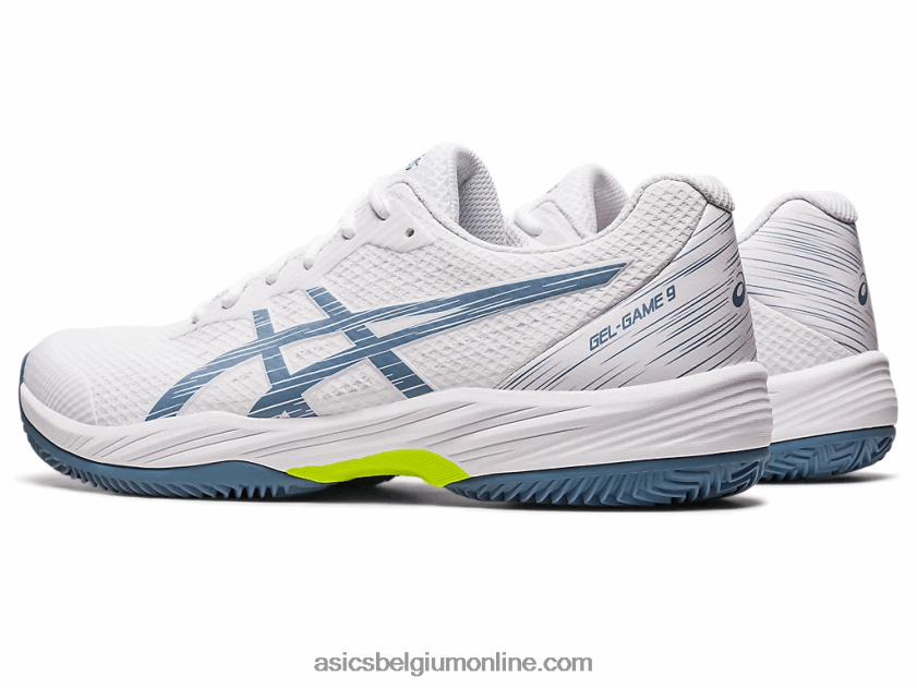 gel-spel 9 klei/oc V6HXR2439 wit/staalblauw Asics
