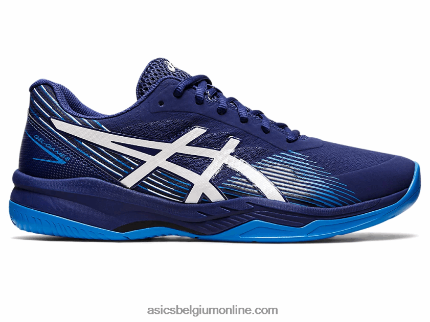gelspel 8 V6HXR21149 duik blauw/wit Asics