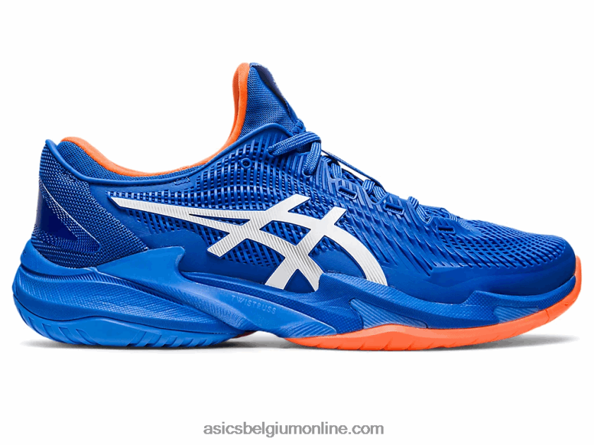 rechtbank ff 3 novak V6HXR2168 tonijn blauw/wit Asics