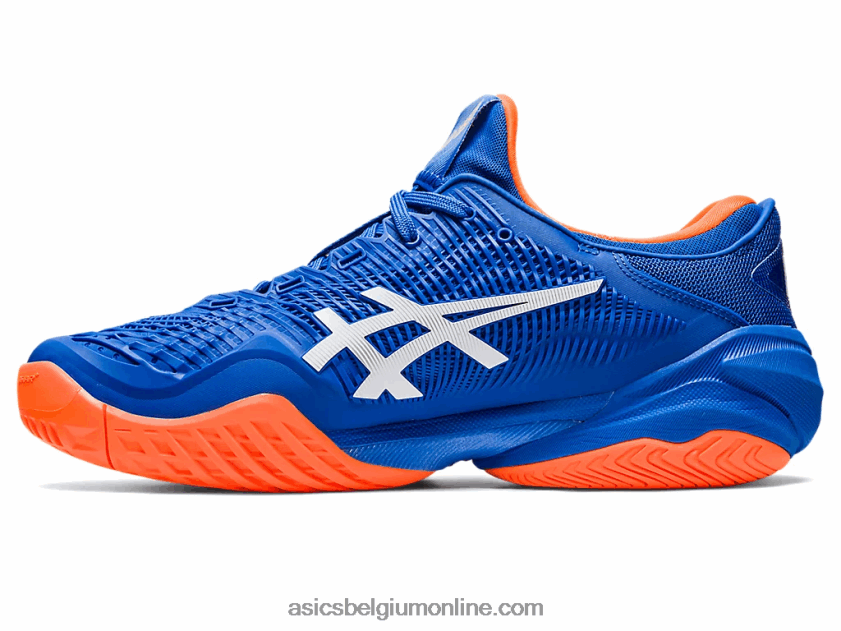 rechtbank ff 3 novak V6HXR2168 tonijn blauw/wit Asics