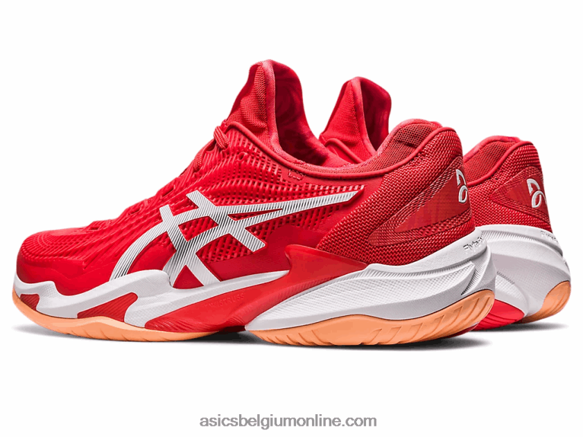 rechtbank ff 3 novak V6HXR263 vurig rood/wit Asics