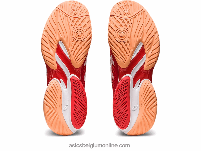 rechtbank ff 3 novak V6HXR263 vurig rood/wit Asics