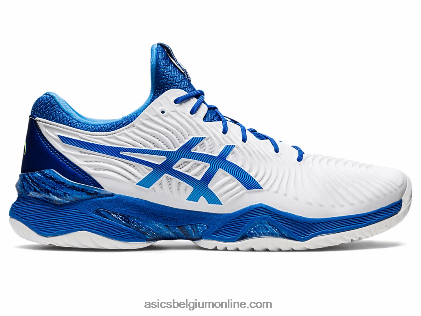rechtbank ff novak V6HXR2720 wit/tonijnblauw Asics