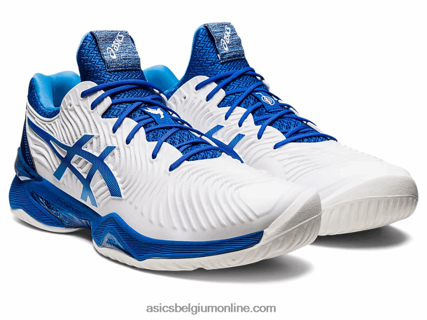 rechtbank ff novak V6HXR2720 wit/tonijnblauw Asics
