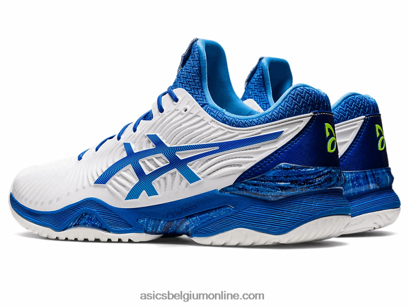 rechtbank ff novak V6HXR2720 wit/tonijnblauw Asics