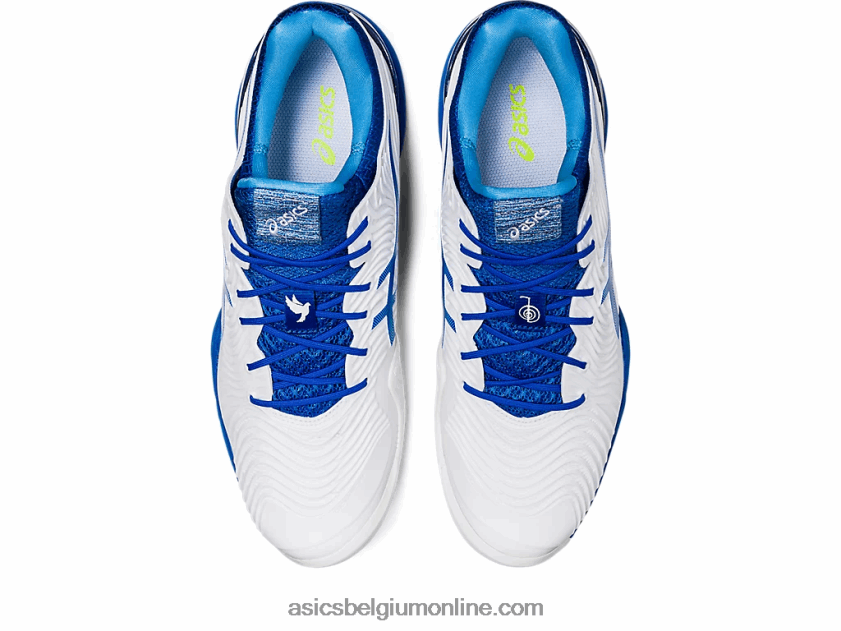 rechtbank ff novak V6HXR2720 wit/tonijnblauw Asics