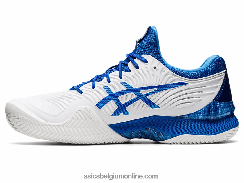 rechtbank ff novak klei V6HXR21003 wit/tonijnblauw Asics