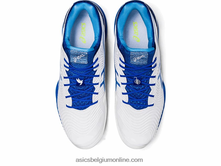 rechtbank ff novak klei V6HXR21003 wit/tonijnblauw Asics