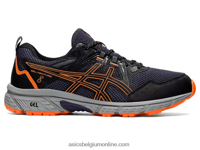 gelventure 8 V6HXR21490 zwart/schokkend oranje Asics
