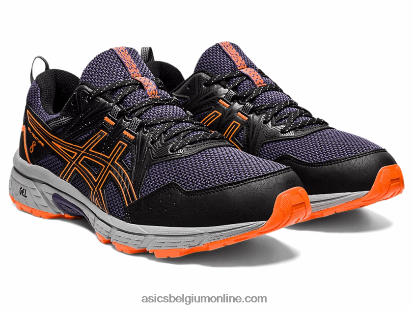 gelventure 8 V6HXR21490 zwart/schokkend oranje Asics