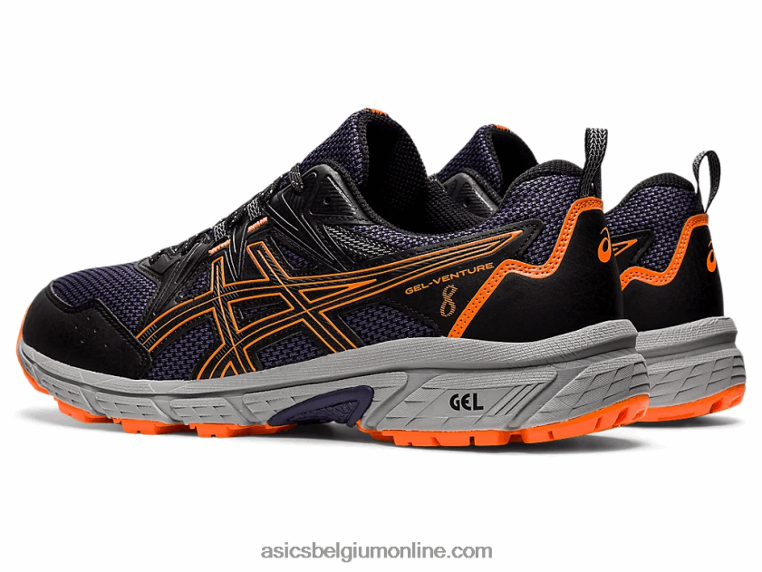 gelventure 8 V6HXR21490 zwart/schokkend oranje Asics