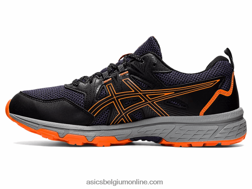 gelventure 8 V6HXR21490 zwart/schokkend oranje Asics