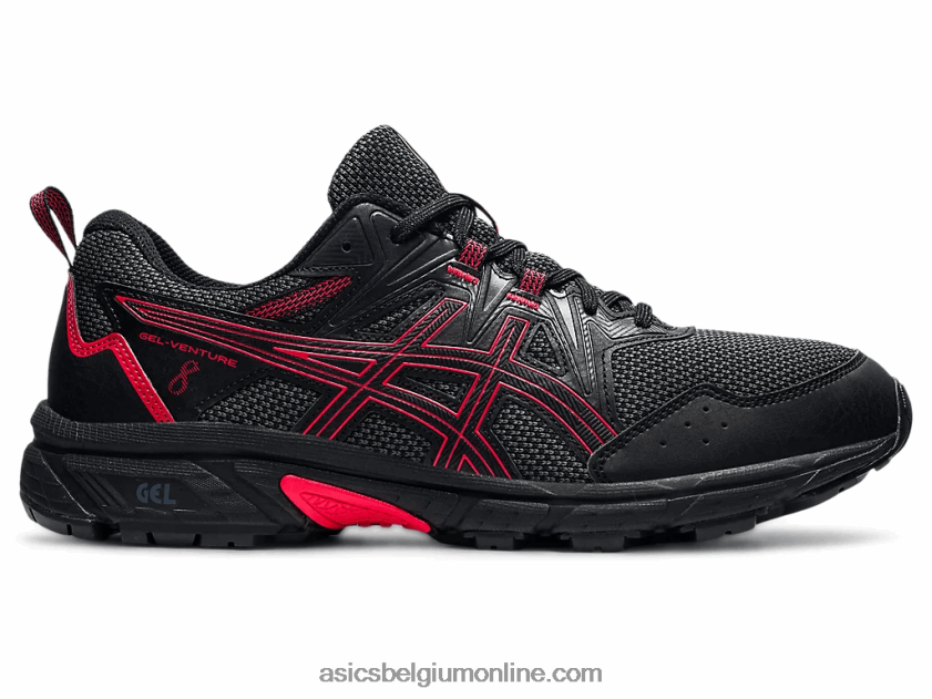 gelventure 8 V6HXR21621 zwart/elektrisch rood Asics