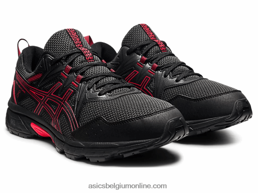 gelventure 8 V6HXR21621 zwart/elektrisch rood Asics