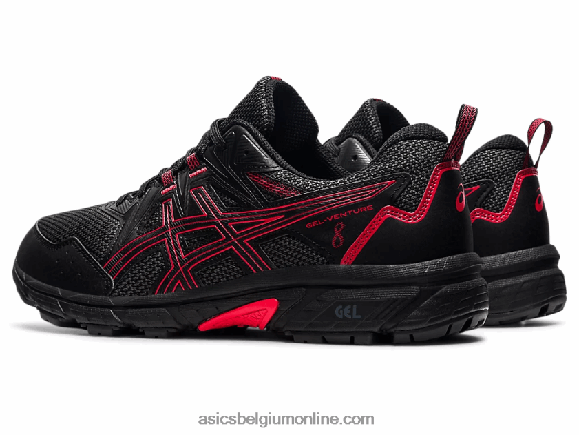 gelventure 8 V6HXR21621 zwart/elektrisch rood Asics