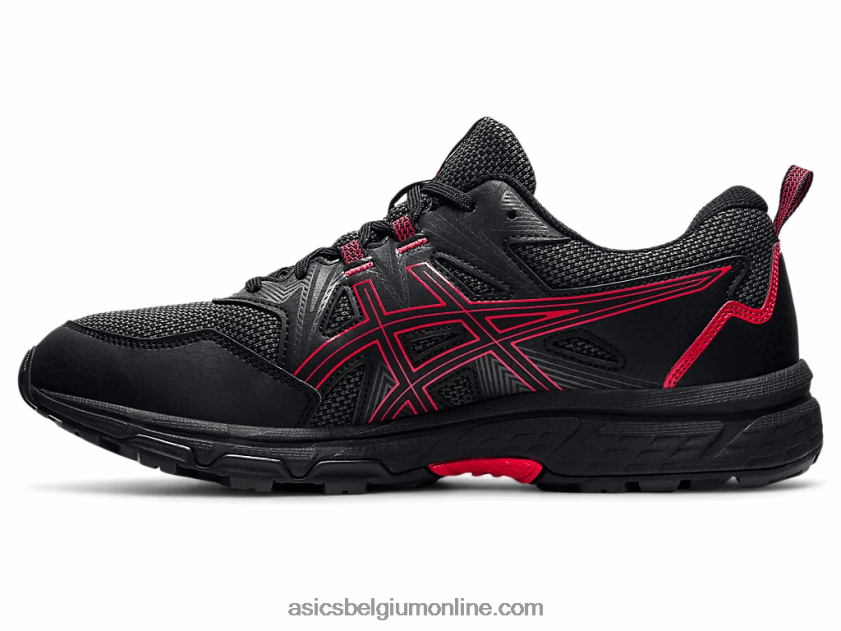 gelventure 8 V6HXR21621 zwart/elektrisch rood Asics